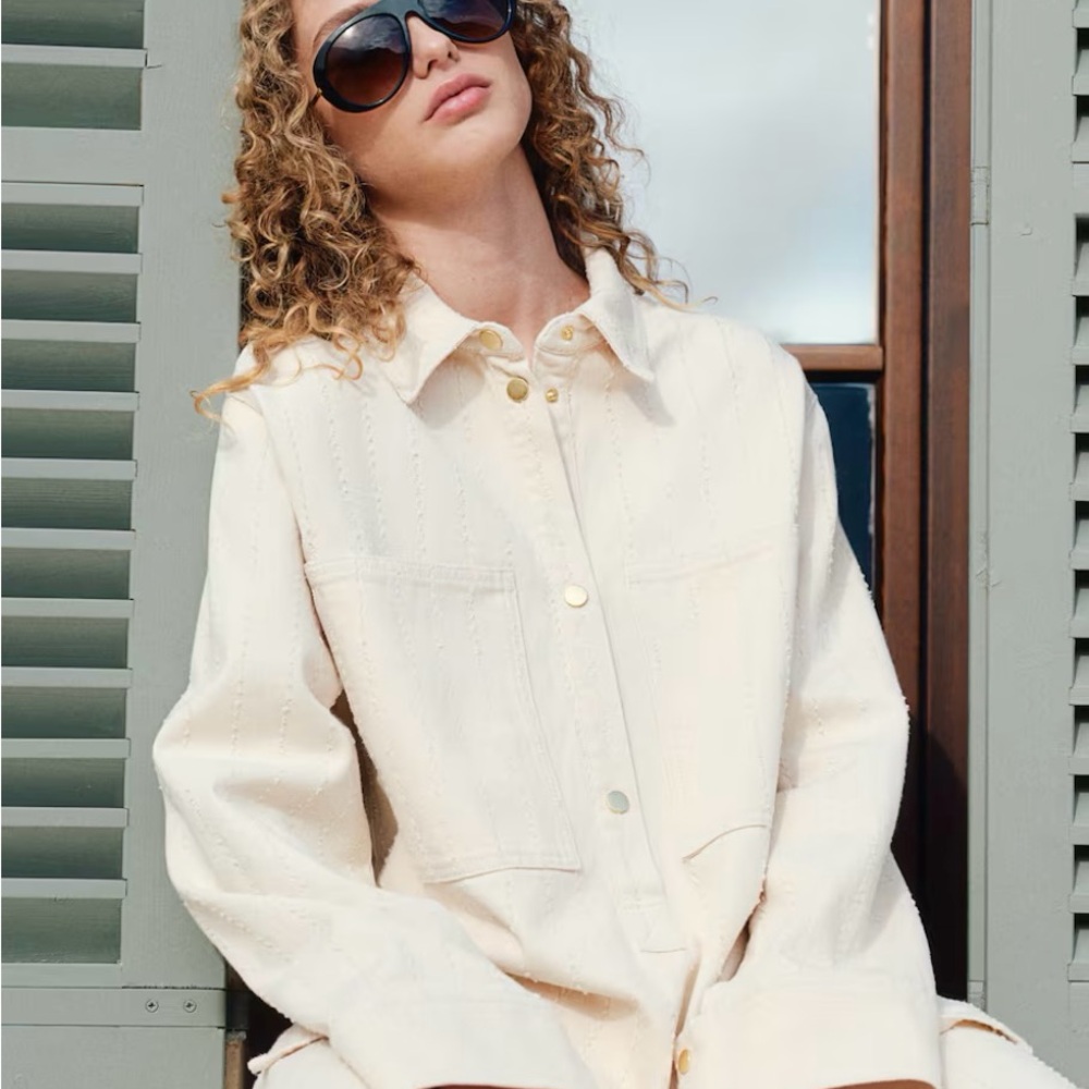 H&M Women's Denim Pullover Shirt